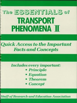 cover image of Transport Phenomena II Essentials